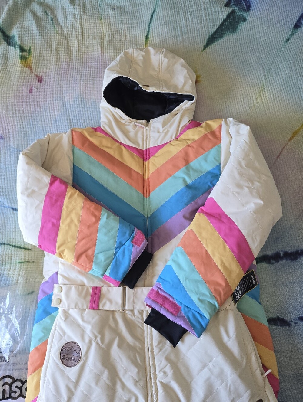 Retro Rainbow Snowsuit